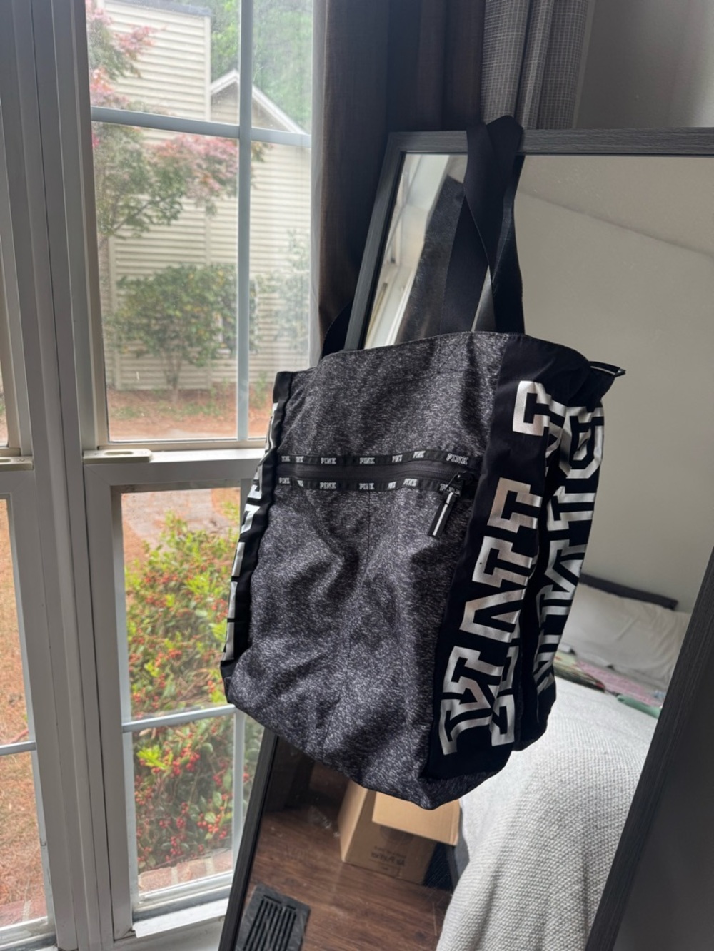 PINK Victoria's Secret Black & White Logo Tote